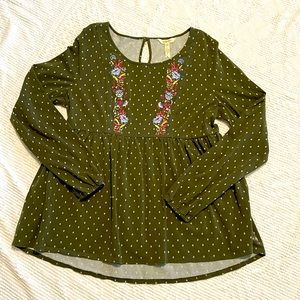 Green Matilda Jane Babydoll Top